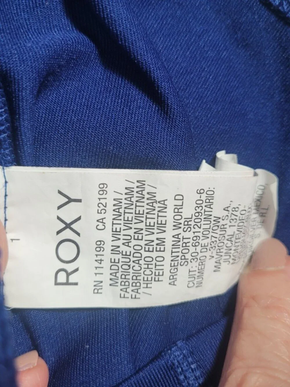 ROXY Girls Mid Sleeve Rashguard Top Size 5 Blue Whole Hearted